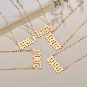 Birth year necklaces